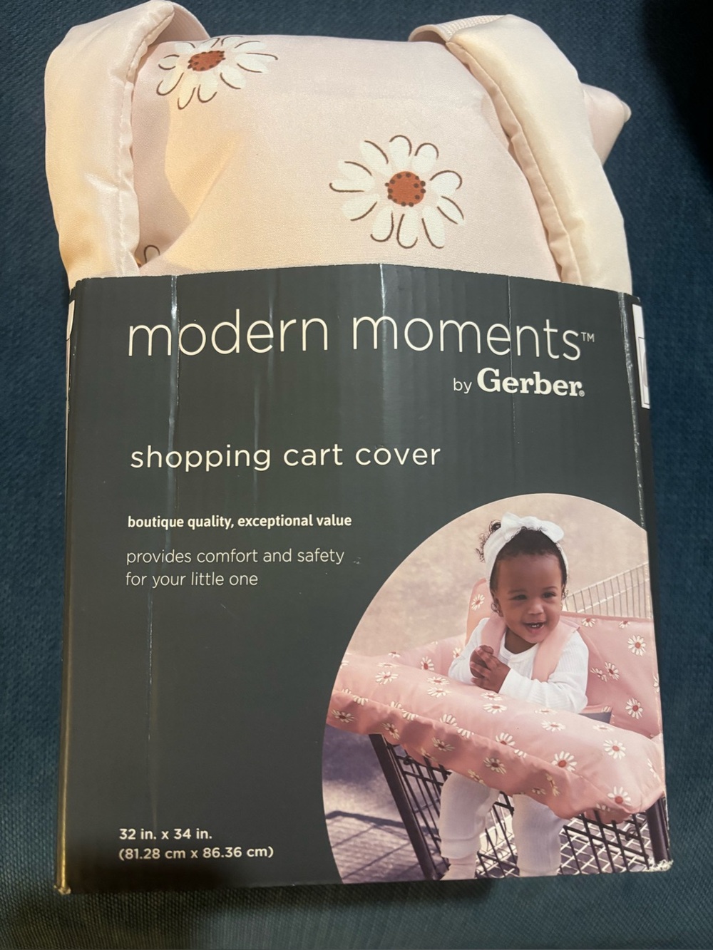Modern Moments by Gerber Baby Girl Shopping Cart Cover, Pink - Picture 3 of 5
